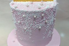 Adrianna - Pink and Pearls Communion Cake